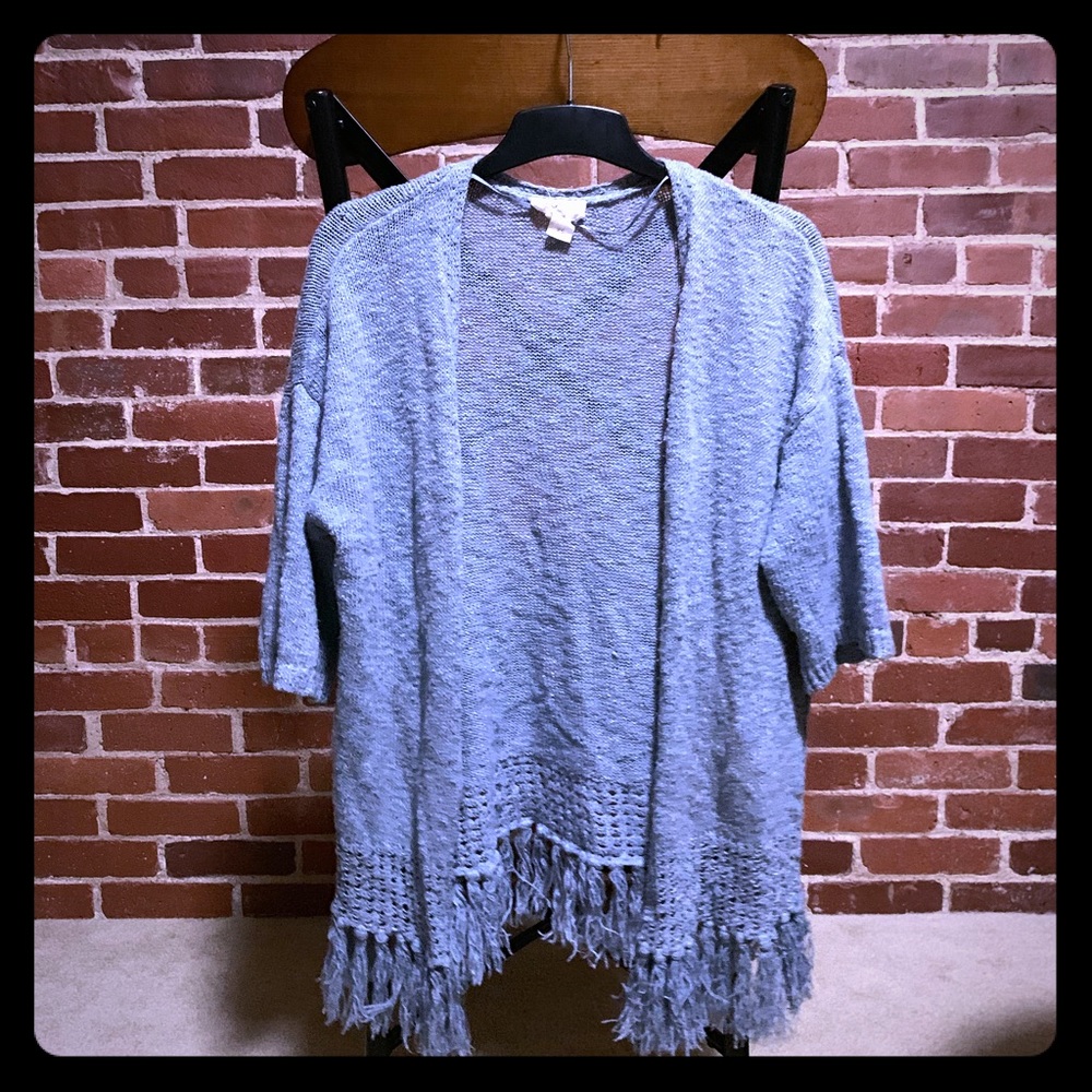 Baby Blue Loft Open Front Cardigan